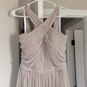 Watters Micah 8543i Crinkle Chiffon Sandstone Sz 6